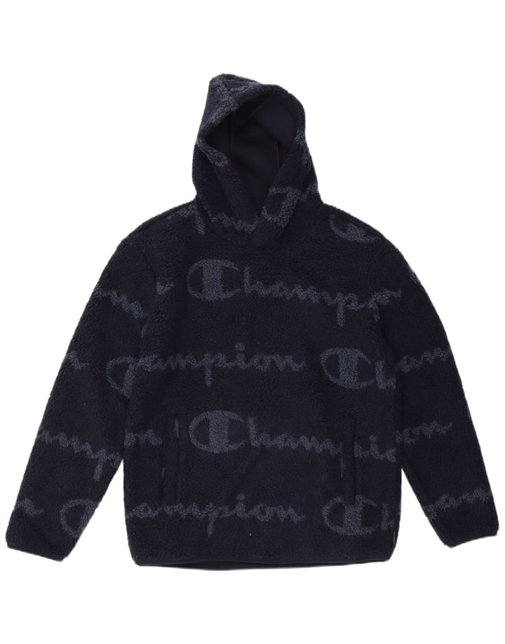 Champion Fleece-Pullover mit Kapuze für Herren, mittelgroß, Marineblau, Polyester
