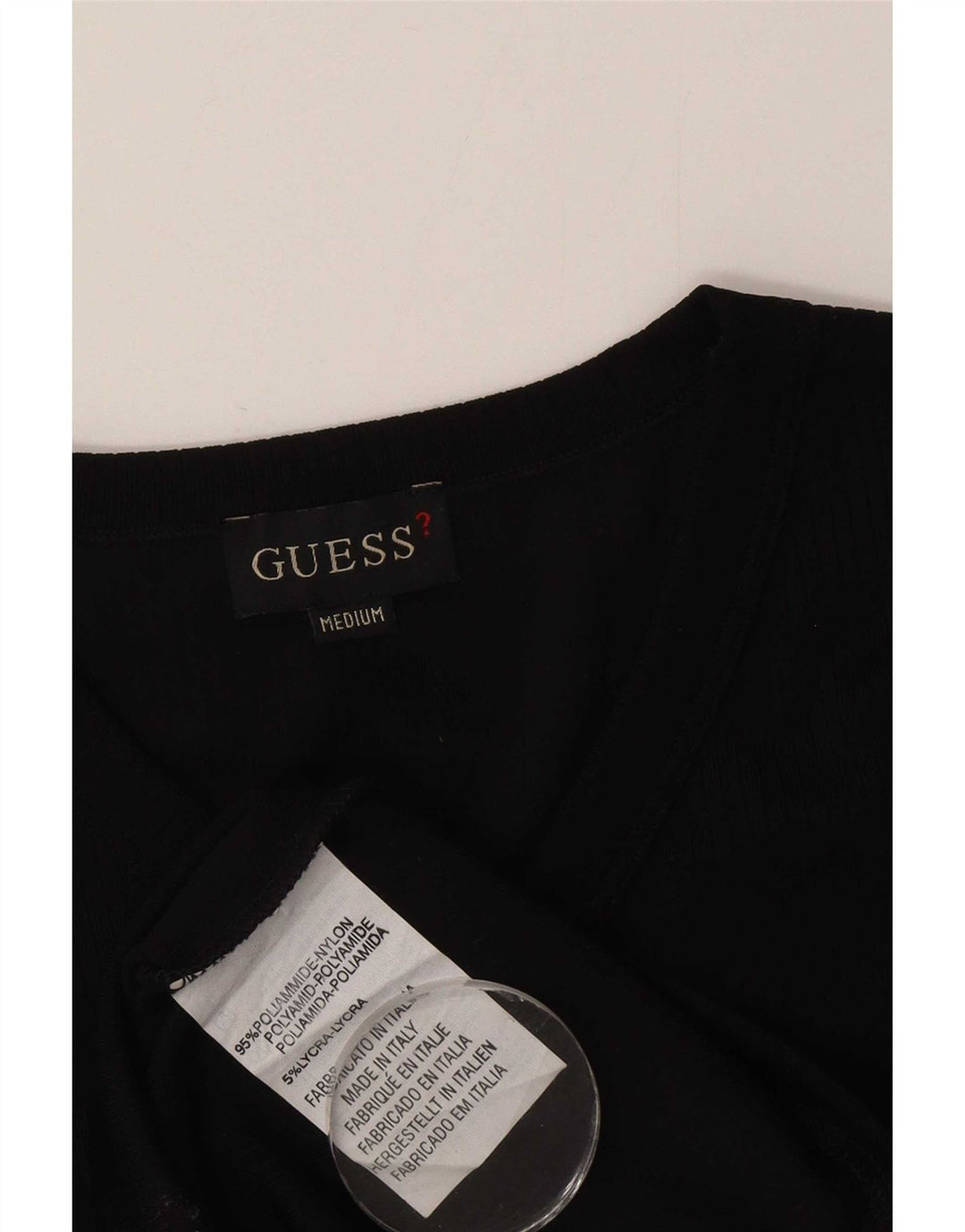 Guess Herren T-Shirt Top Medium Schwarz Nylon