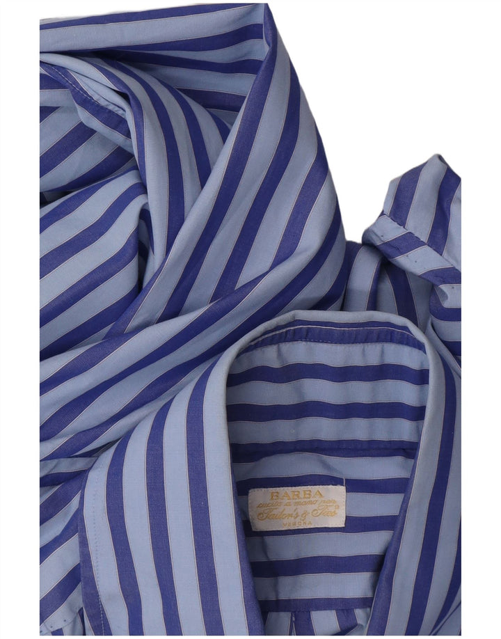 Barba Damen Hemd Größe 40 15 Mittelblau gestreift