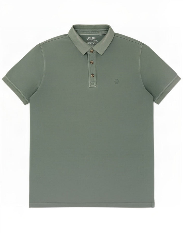 Fat Face Herren-Poloshirt XL, grüne Baumwolle