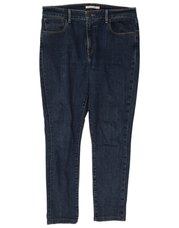 Levi's Damen 721 High Rise Skinny Jeans W31 L28 Marineblau Baumwolle