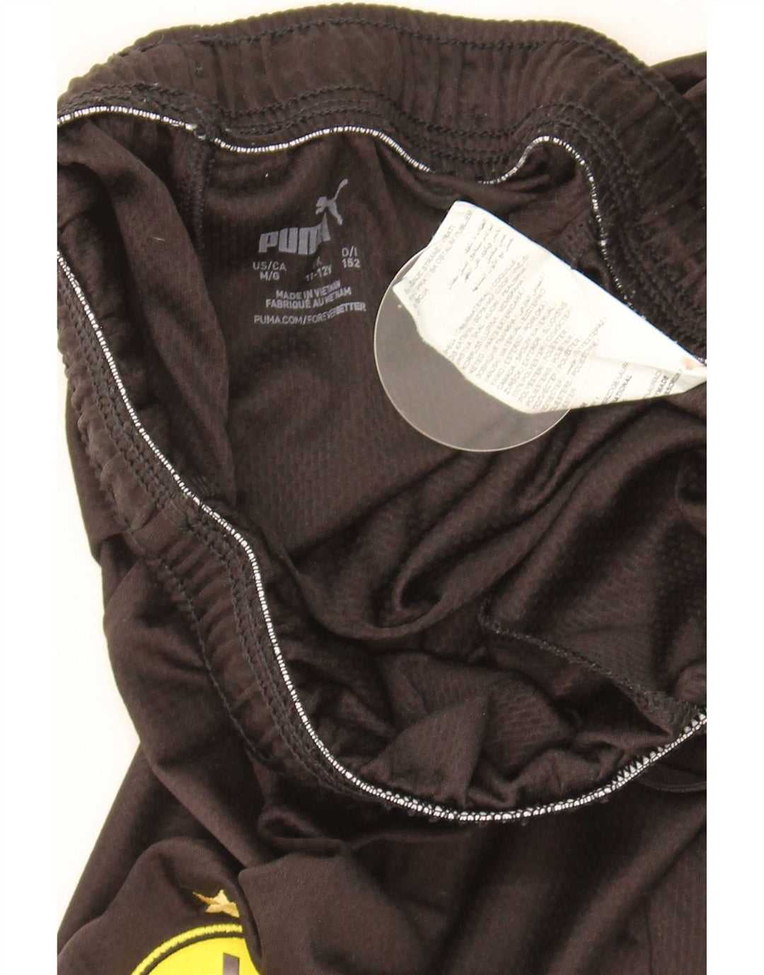 Puma Jungen BVB Dortmund Sportshorts 11–12 Jahre, schwarzes Polyester