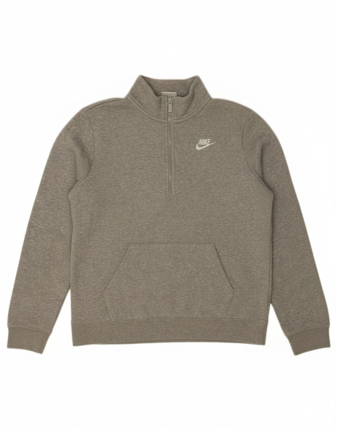 Nike Damen-Sweatshirt in Übergröße mit Reißverschluss, Gr. 10, Größe S, Grau meliert