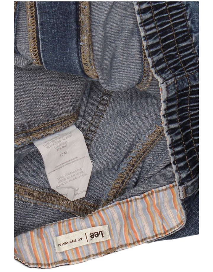 LEE Damen-Jeansshorts mit hoher Taille, US 10, Größe L, W28, blaue Baumwolle