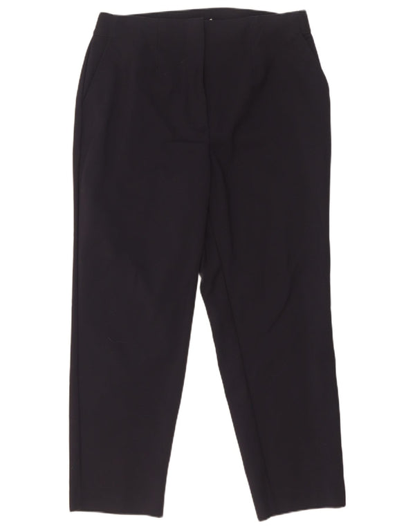 Marks & Spencer Damen-Hose mit hoher Taille, kurz geschnitten, UK 14, M, W30, L25, Nav