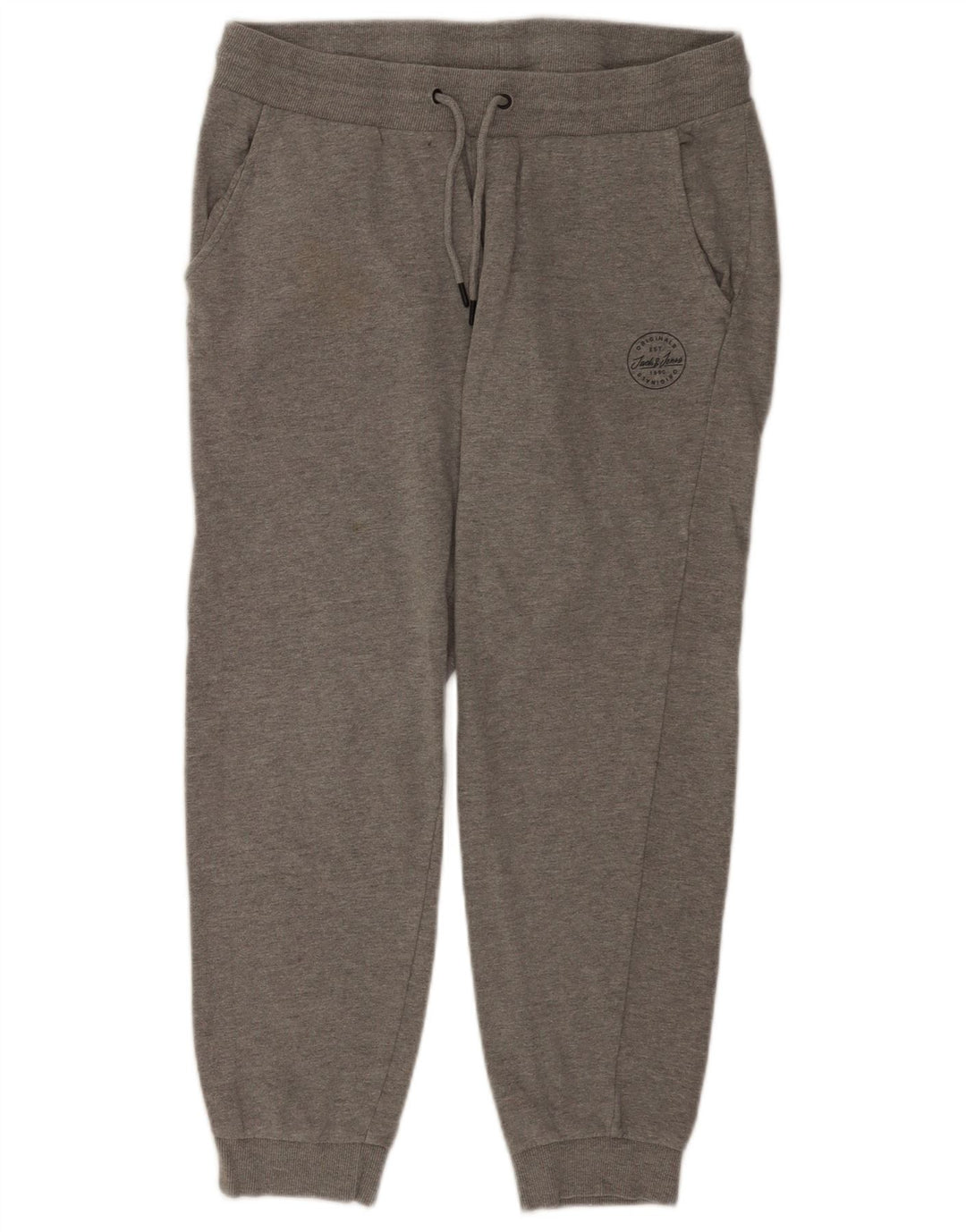 Jack & Jones Herren-Trainingshose, Jogginghose, mittelgrau gefleckte Baumwolle