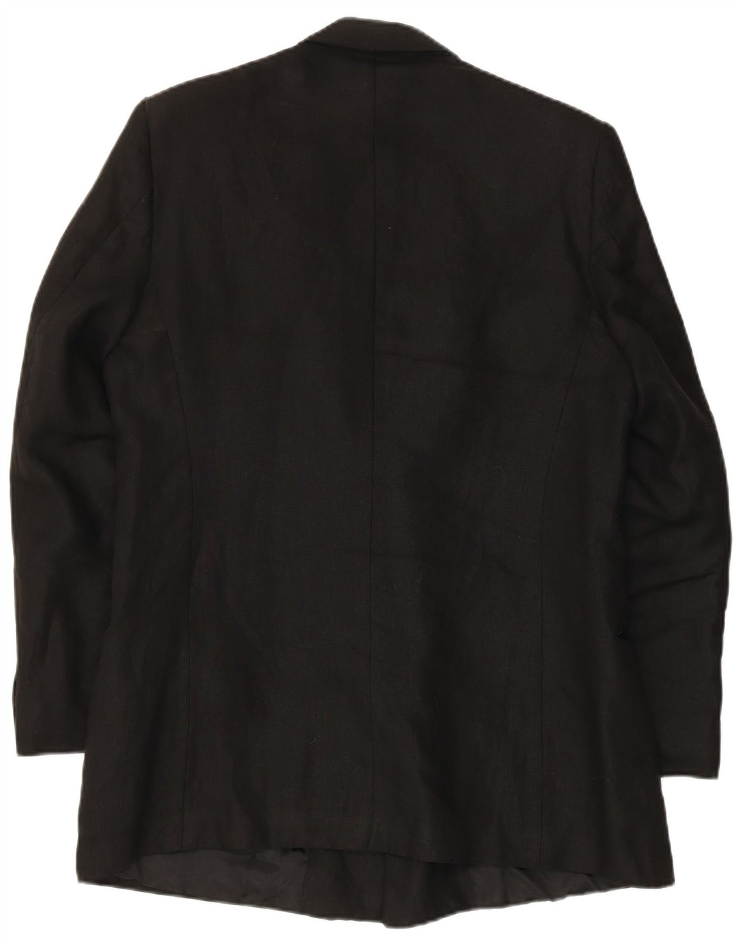 Vintage Herren Zweireiher Blazer Jacke UK 38 Mittelschwarzes Leinen