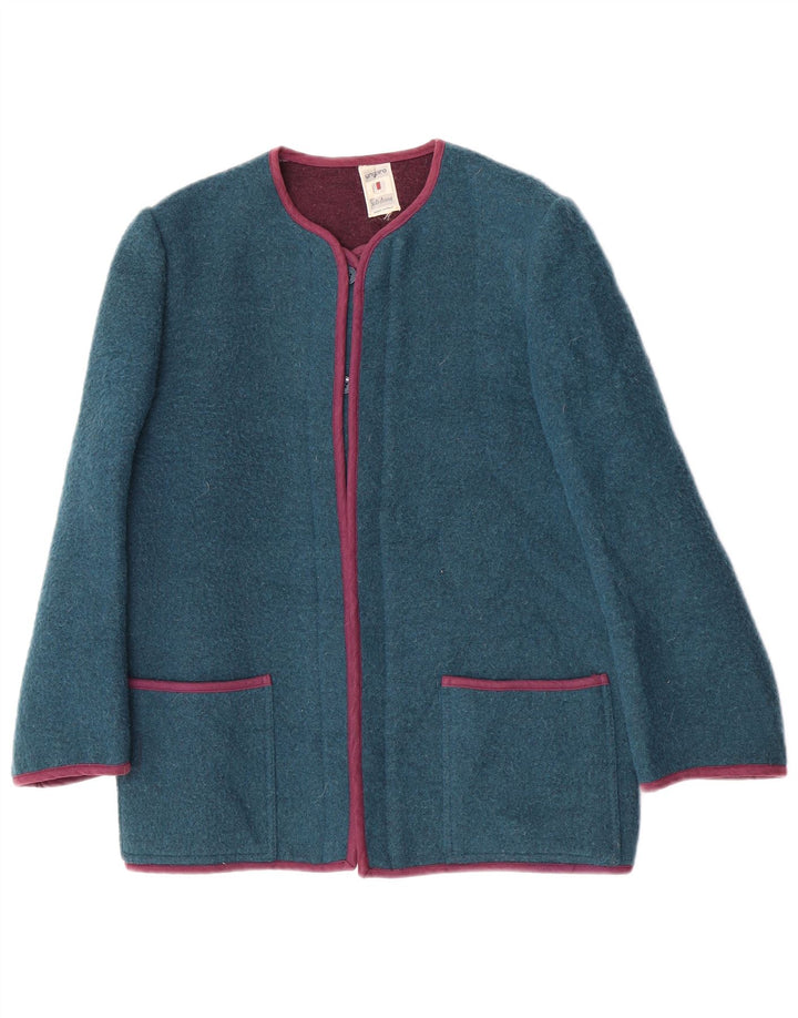 Ungaro Damen-Blazerjacke, UK 14, mitteltürkisfarbene Wolle