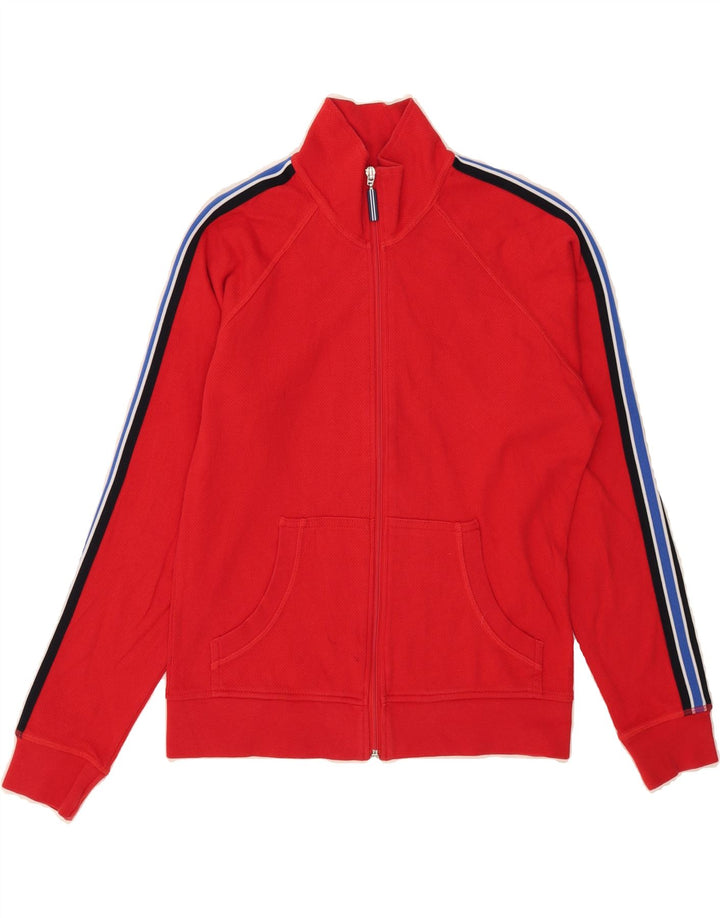 MARKS & SPENCER Womens Tracksuit Top Jacket UK 8 Small Red Cotton Vintage Marks & Spencer and Second-Hand Marks & Spencer from Messina Hembry 