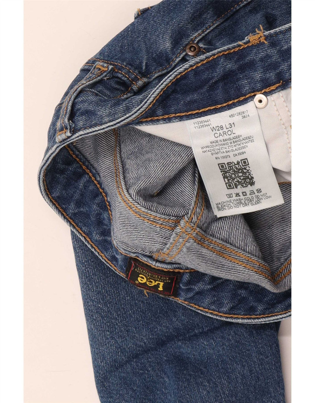 Lee Herren Carol Cropped Jeans W28 L25 Blaue Baumwolle