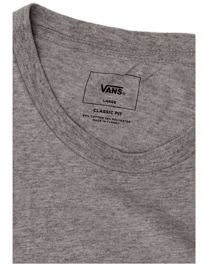 VANS Herren-T-Shirt mit klassischer Passform, groß, grau gefleckte Baumwolle