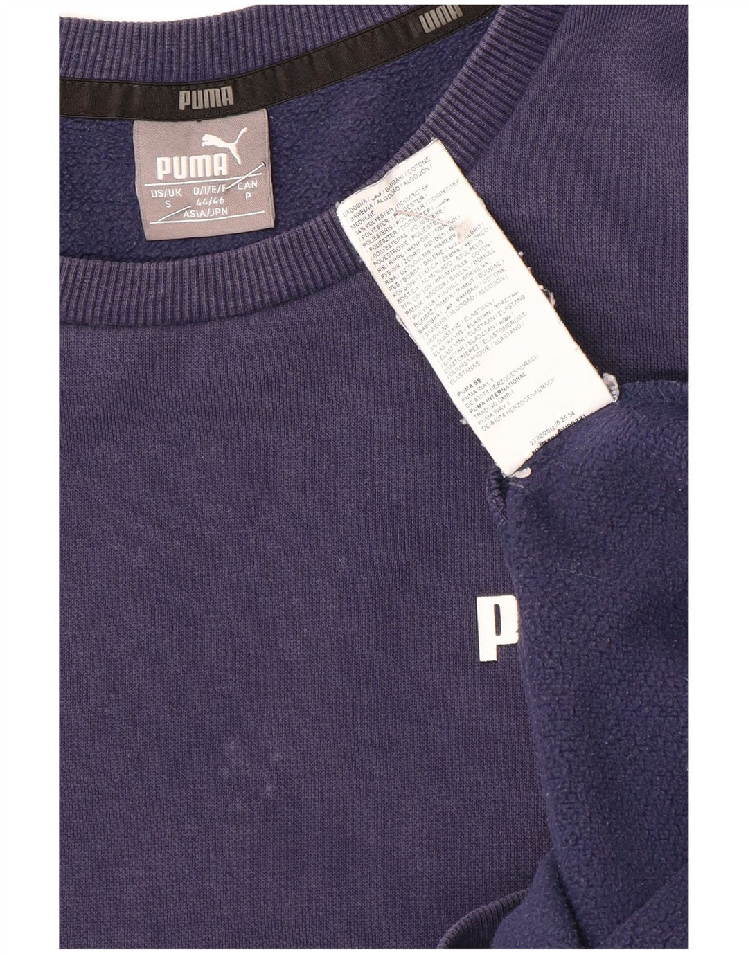 Puma Herren Sweatshirt Pullover Small Marineblau Baumwolle