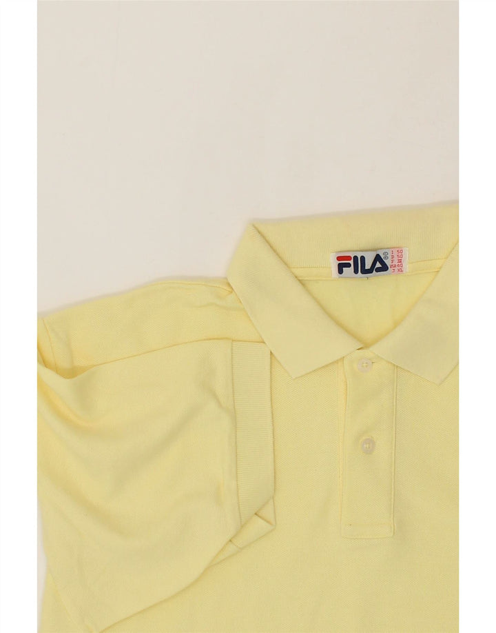 FILA Mens Polo Shirt IT 50 Medium Yellow Cotton Vintage Fila and Second-Hand Fila from Messina Hembry 