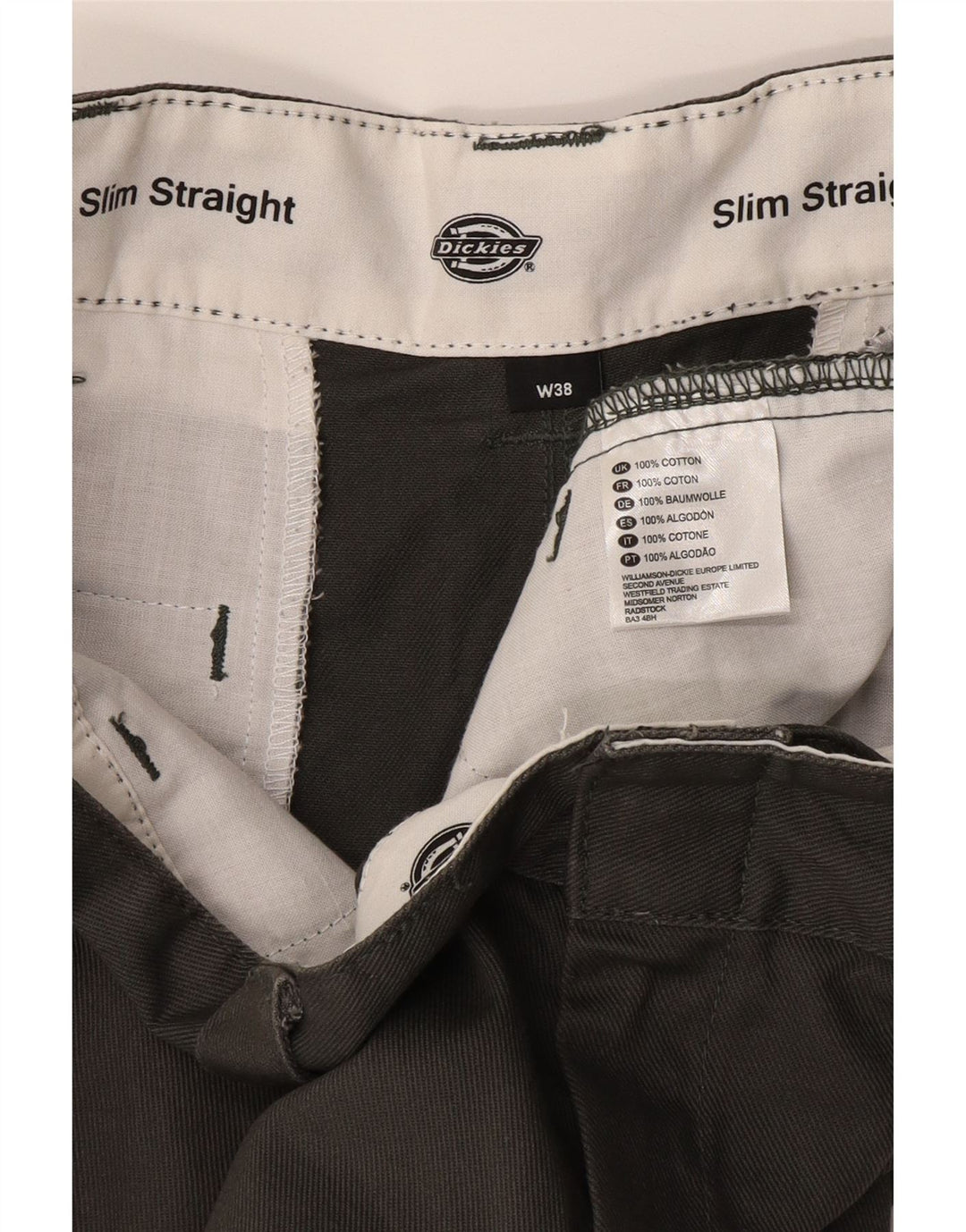 Dickies Herren Chinoshorts W38 XL Graue Baumwolle
