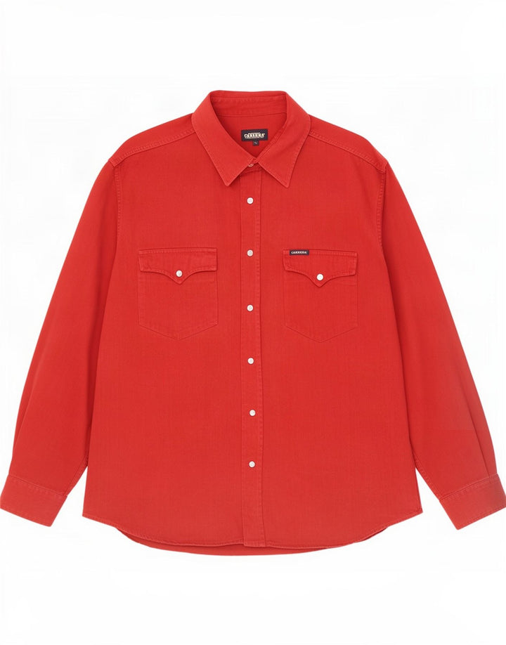 Carrera Herrenhemd XL, rote Baumwolle