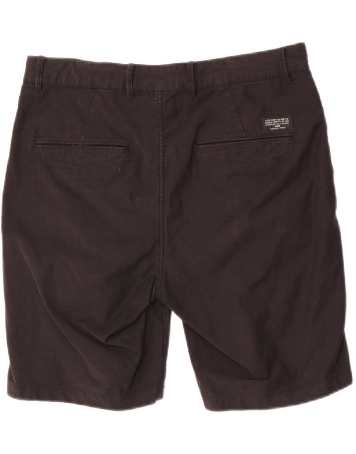 Scotch & Soda Herren Chinoshorts W32 Große schwarze Baumwolle