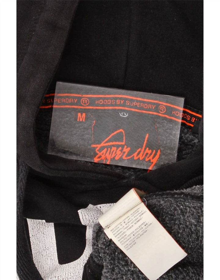 Superdry Herren-Kapuzenpullover mit Grafik, mittelschwarz, Baumwolle