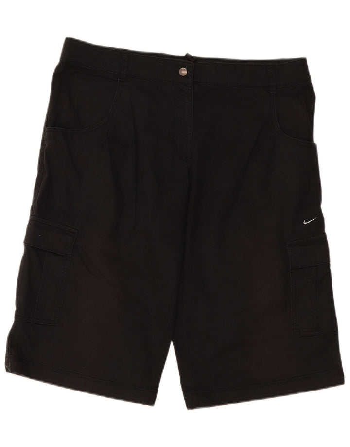Nike Damen Cargoshorts UK 12 Medium W36 Schwarze Baumwolle
