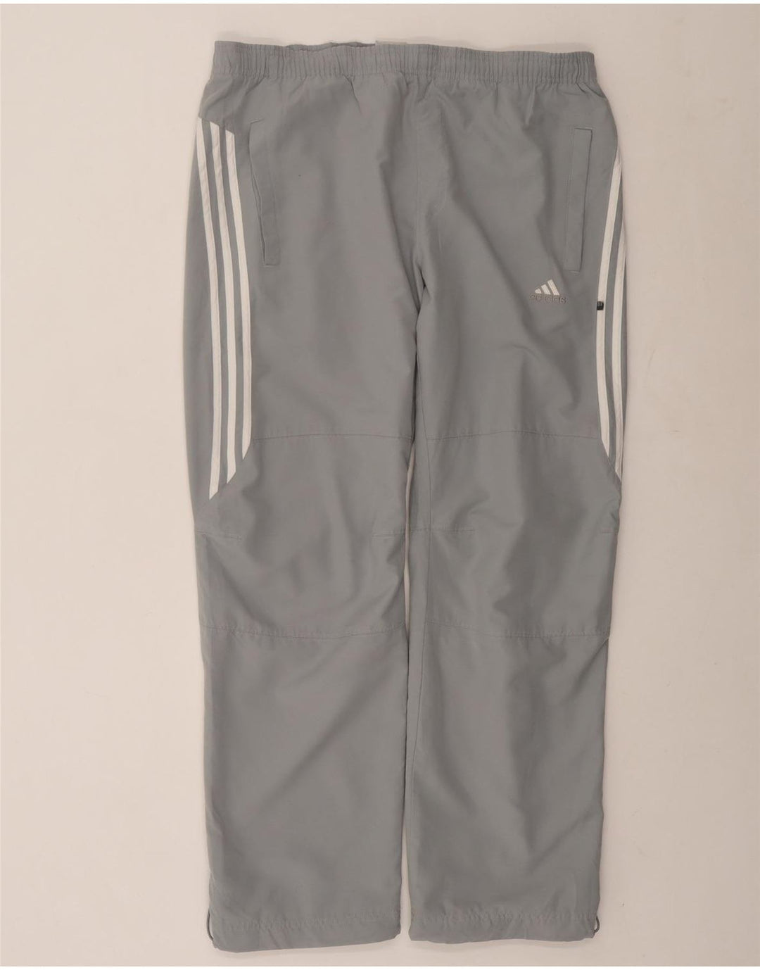 Adidas Herren-Trainingshose aus mittelgrauem Polyester