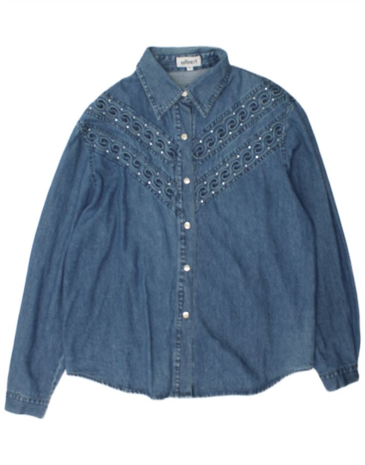 Albert Damen Jeanshemd UK 20 2XL Blaue Baumwolle