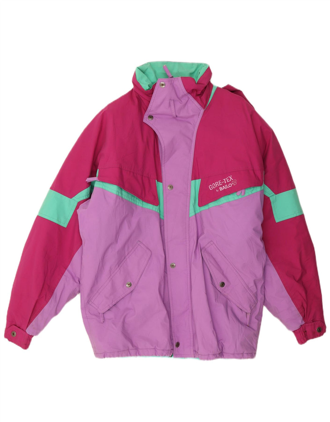 Bailo Damen Gore-Tex wasserdichte Skijacke IT 46 Large Pink Colourblock