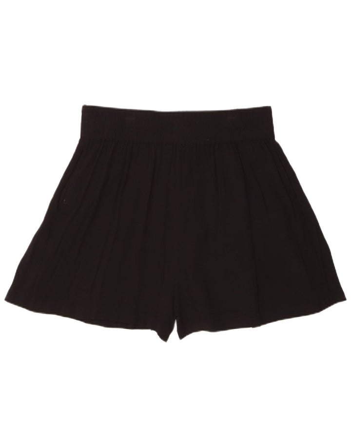 Zara Damen Shorts XL W32 Schwarze Viskose