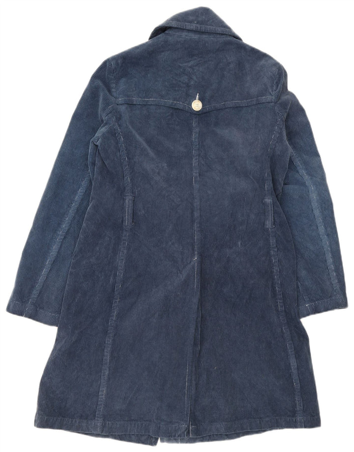 Benetton Damen Cordmantel IT 44 Medium Navy Blue Cotton