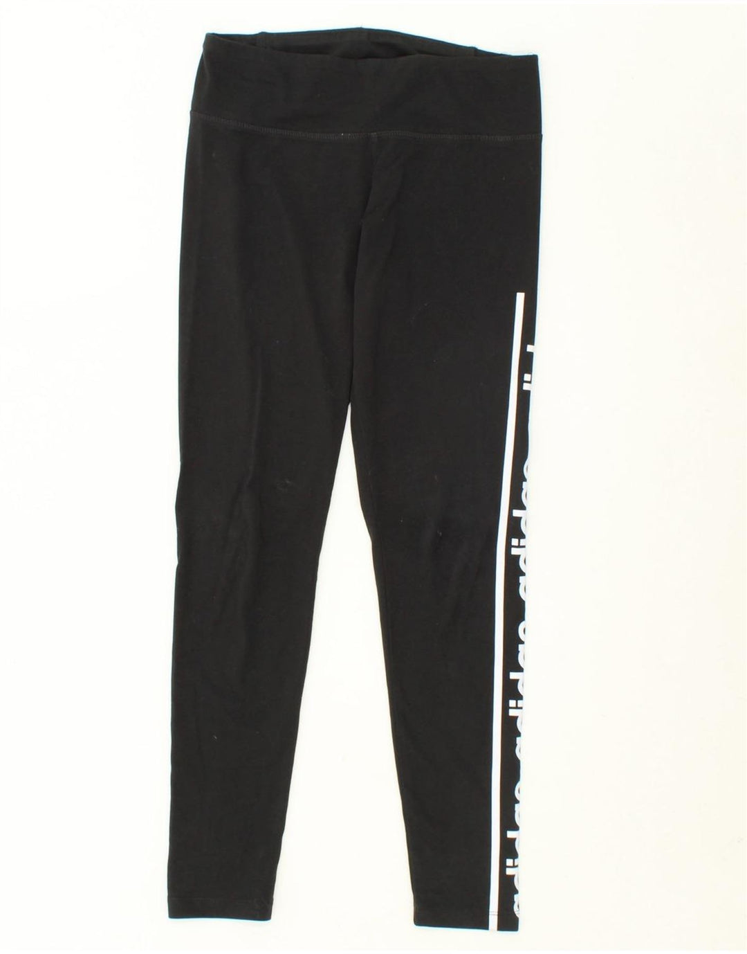 ADIDAS Womens Climalite Graphic Leggings UK 8/10 Small Black Vintage Adidas and Second-Hand Adidas from Messina Hembry 