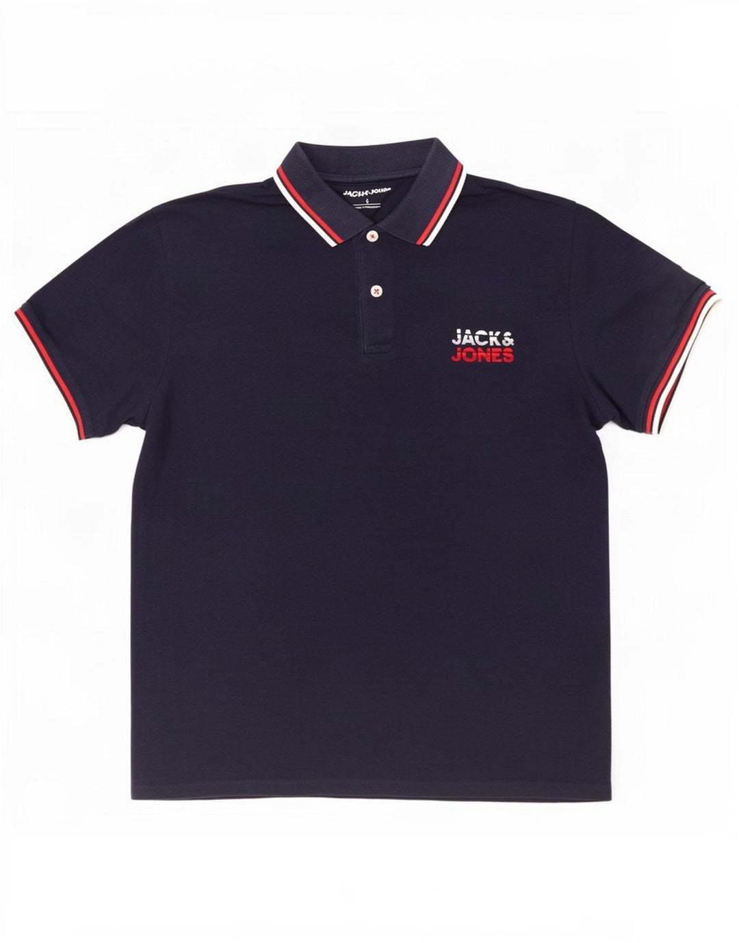 Jack & Jones Herren-Poloshirt, groß, marineblau, Baumwolle