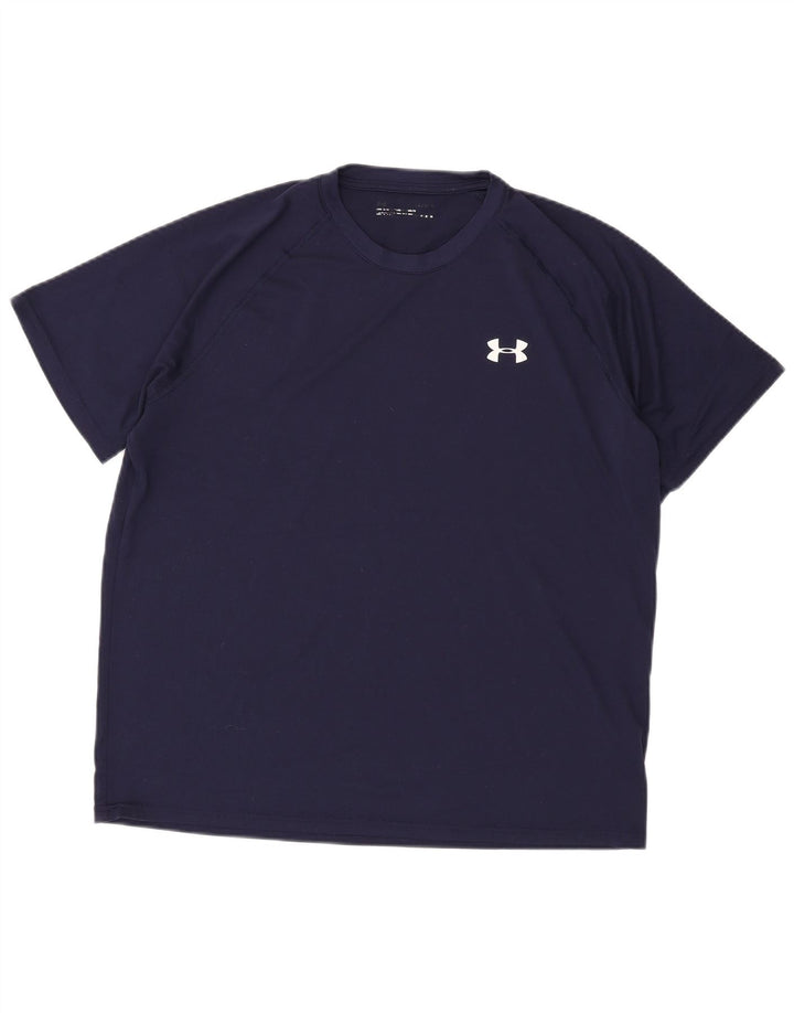 Under Armour Herren T-Shirt Top Large Marineblau Polyester