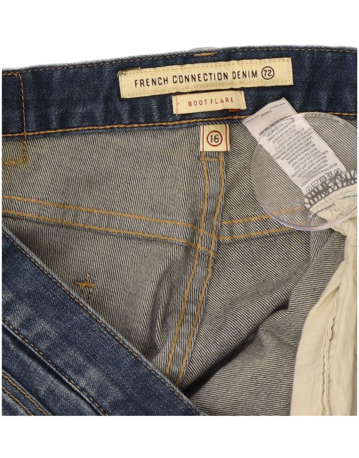 French Connection Damen Bootcut Flared Jeans US 16 2XL W38 L33 Blaue Baumwolle