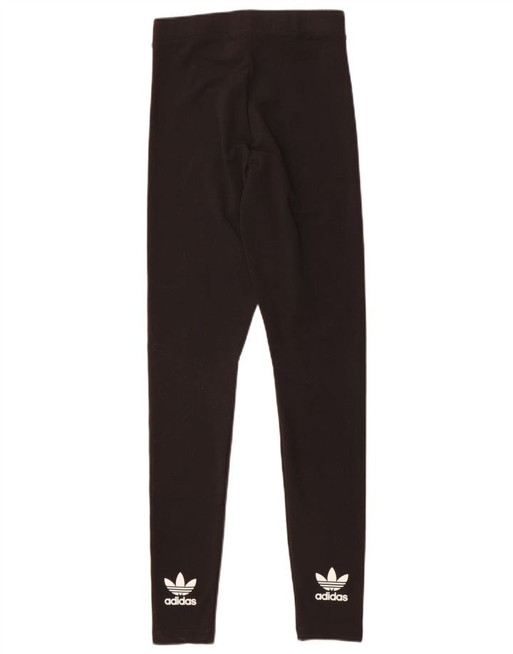 Adidas Damen Leggings UK 6 XS Schwarz Polyester
