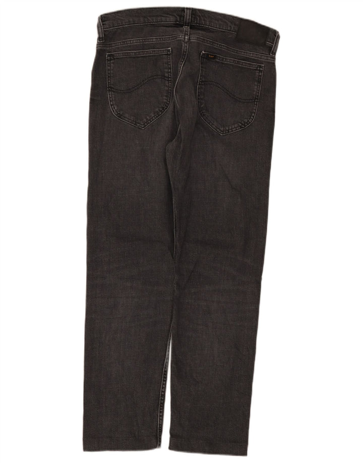 Lee Herren Rider Straight Jeans W31 L27 Graue Baumwolle