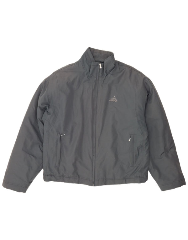 Adidas Herren Graphic Loose Fit Windjacke UK 40/42 Mittelgrau