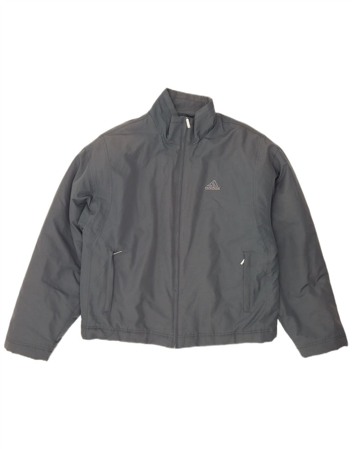 Adidas Herren Graphic Loose Fit Windjacke UK 40/42 Mittelgrau