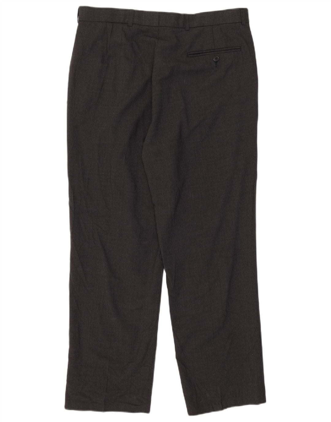 Marks & Spencer Herren-Anzughose mit Pegged-Anzug, W34, L29, graues Nadelstreifen-Polyester