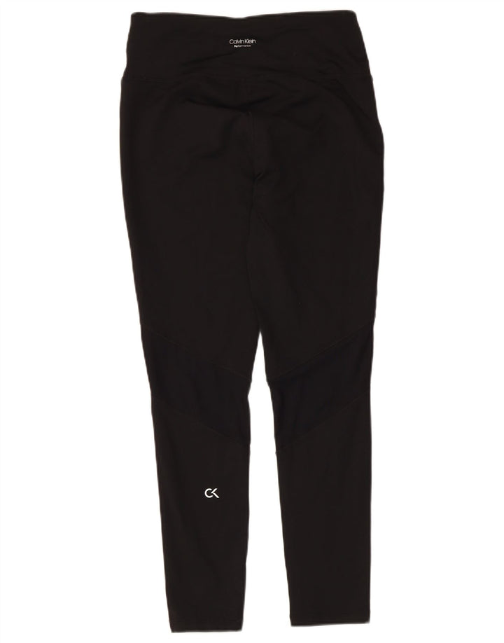 Calvin Klein Damen Leggings UK 12 Medium Schwarz Nylon