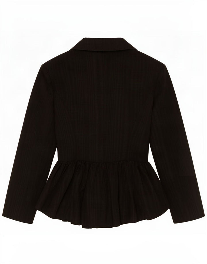 Sergio Morini Damen 1-Knopf-Blazerjacke IT 46 Large Black Acetate