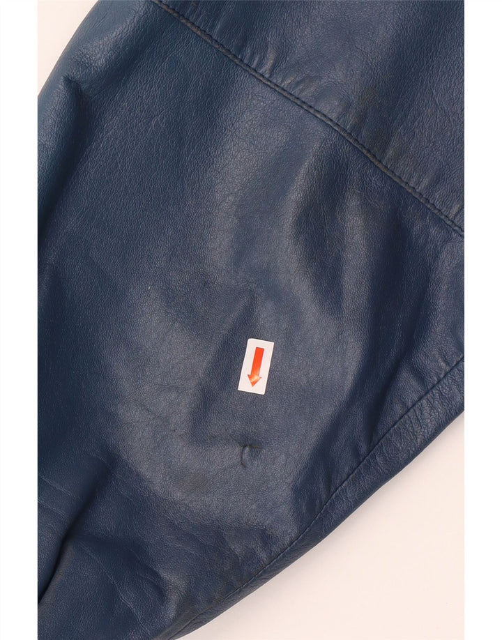 VINTAGE Herren Militärlederjacke IT 52 XL Blaues Leder