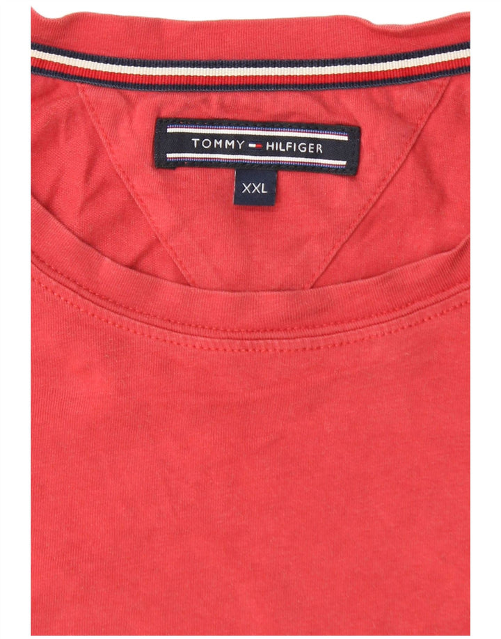 Tommy Hilfiger Herren T-Shirt Top 2XL Rot Baumwolle
