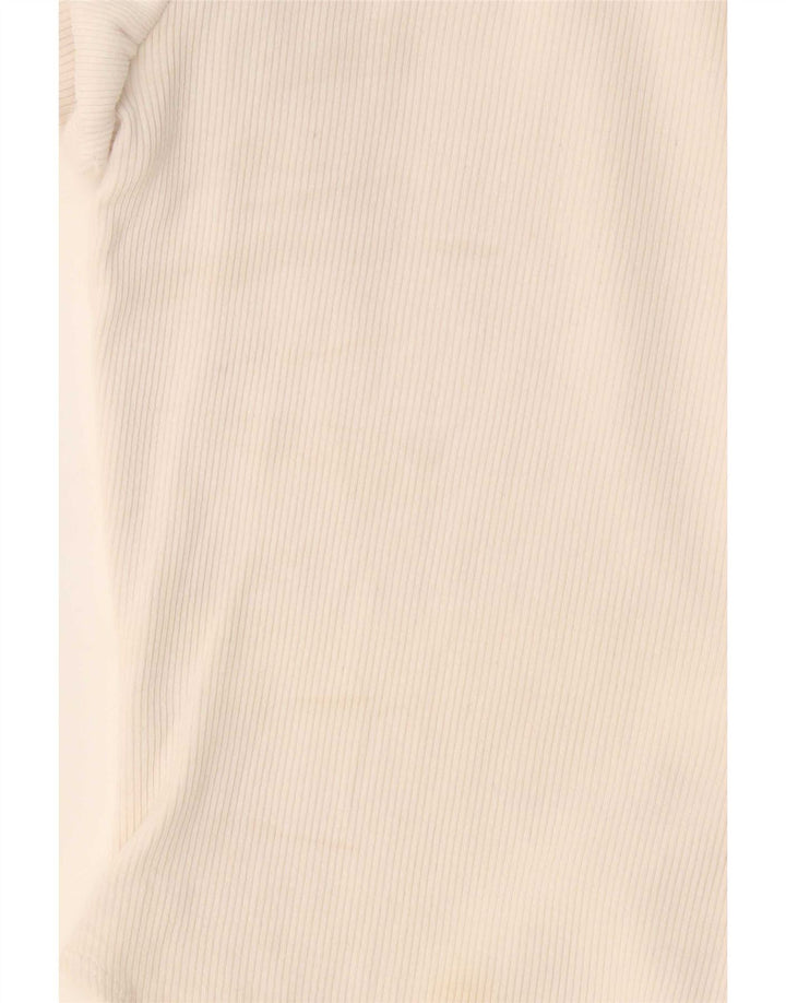 Zara Damen-Body UK 12 Mittelweiße Baumwolle