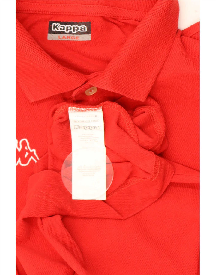 Kappa Herren-Poloshirt, große rote Baumwolle