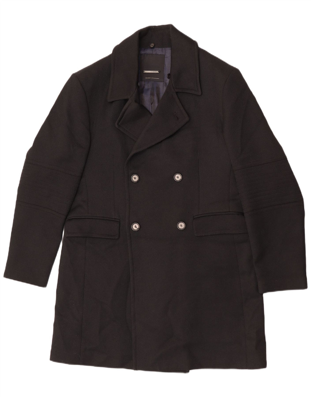 Zweireihiger Mantel für Herren von Zara, Größe 44, 2XL, Schwarz