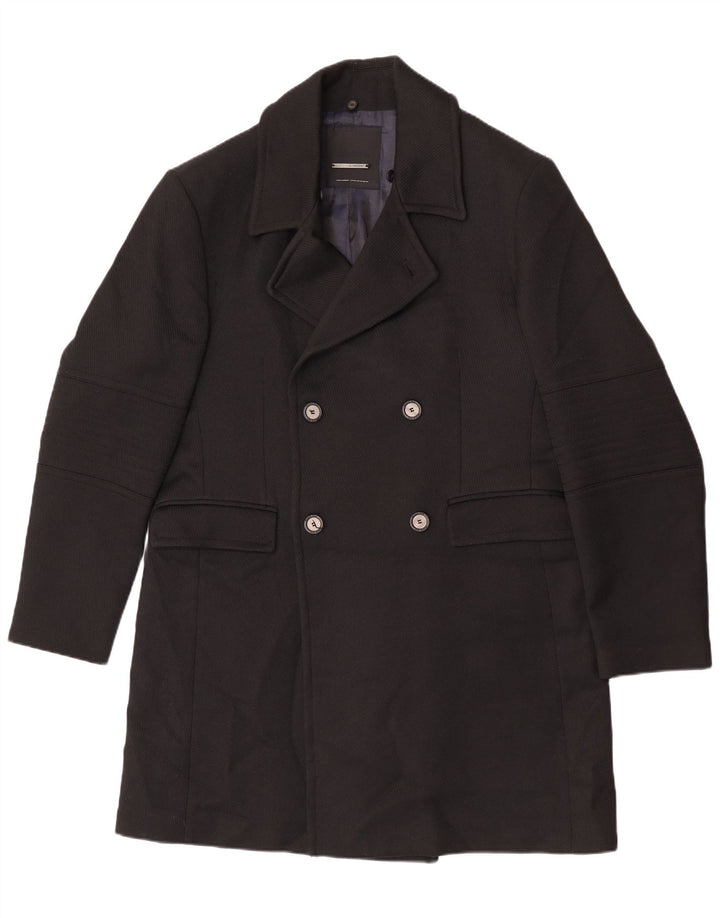 Zweireihiger Mantel für Herren von Zara, Größe 44, 2XL, Schwarz