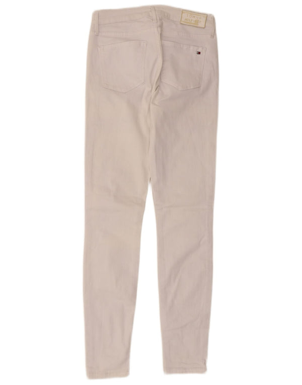 Tommy Hilfiger Damen Como Skinny Jeans W28 L32 Weiße Baumwolle