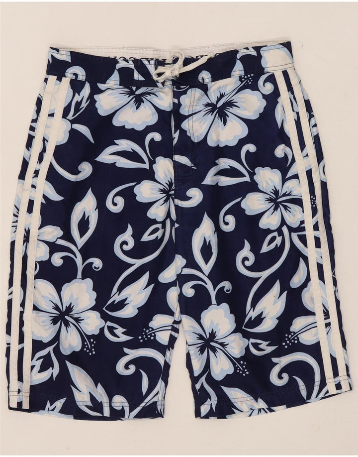 Sundek Herren-Badeshorts, W32, mittelgroß, marineblau, geblümt, Polyester