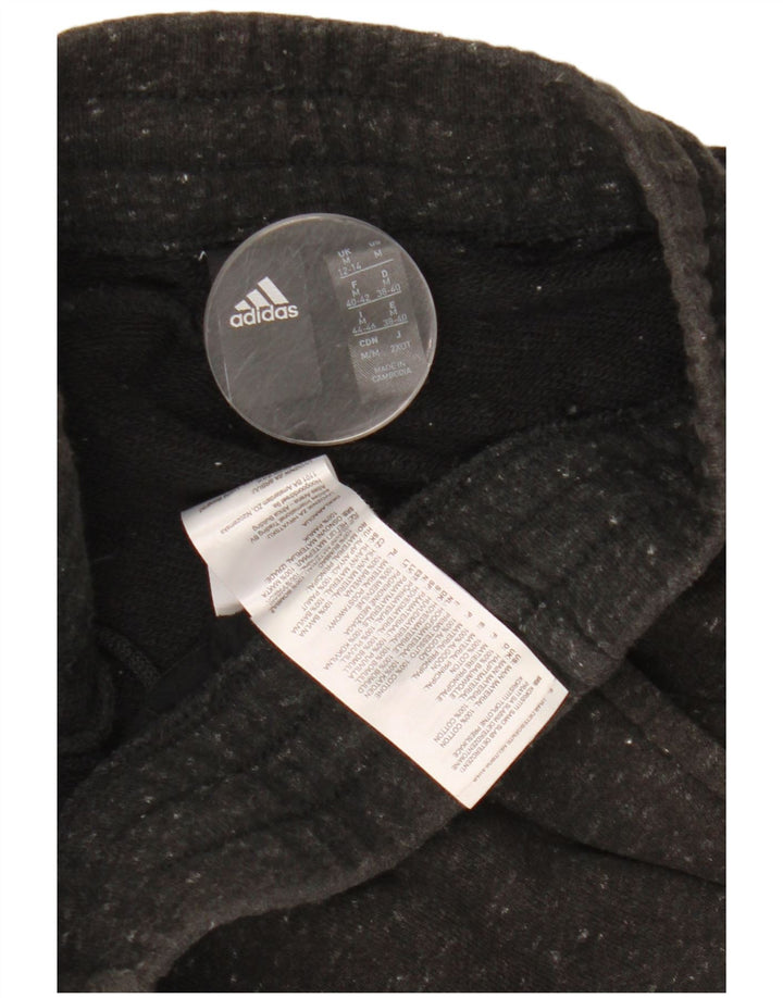 ADIDAS Crop-Trainingshose für Damen, UK 12/14, mittelgrau gefleckte Baumwolle