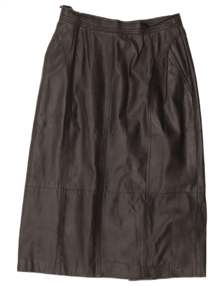 Vintage Damen Lederrock W28 Medium Schwarz