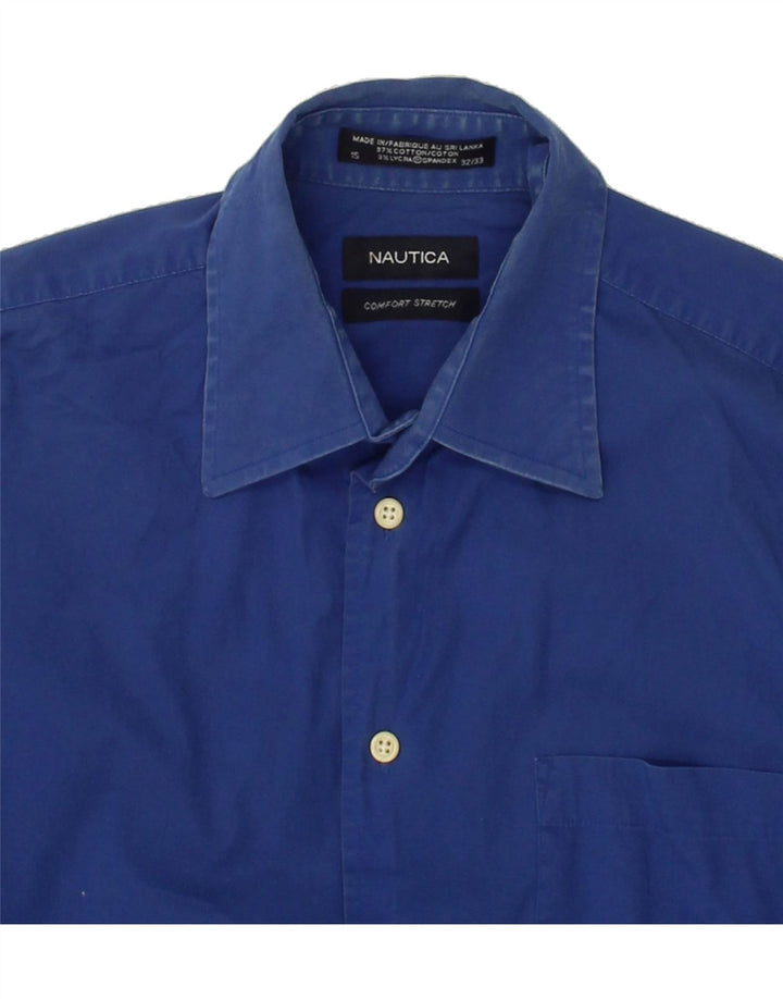 NAUTICA Mens Shirt Size 15 Medium Blue Vintage Nautica and Second-Hand Nautica from Messina Hembry 