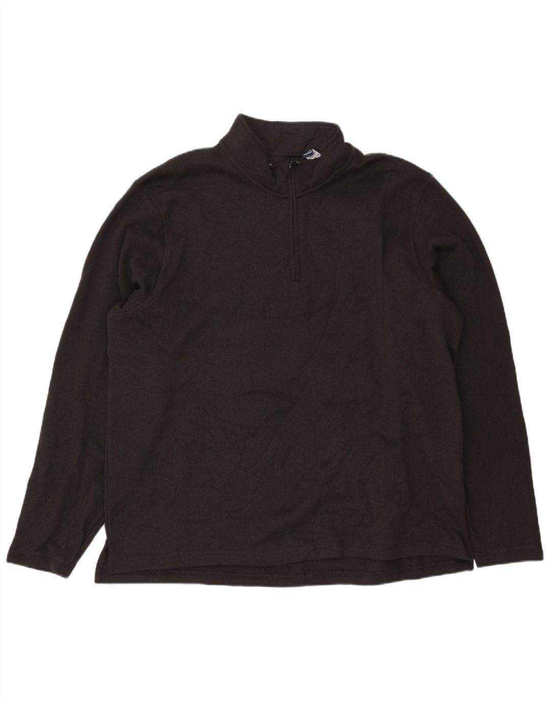 Wrangler Herren-Sweatshirt mit Reißverschluss am Hals, XL, Schwarz, Polyester